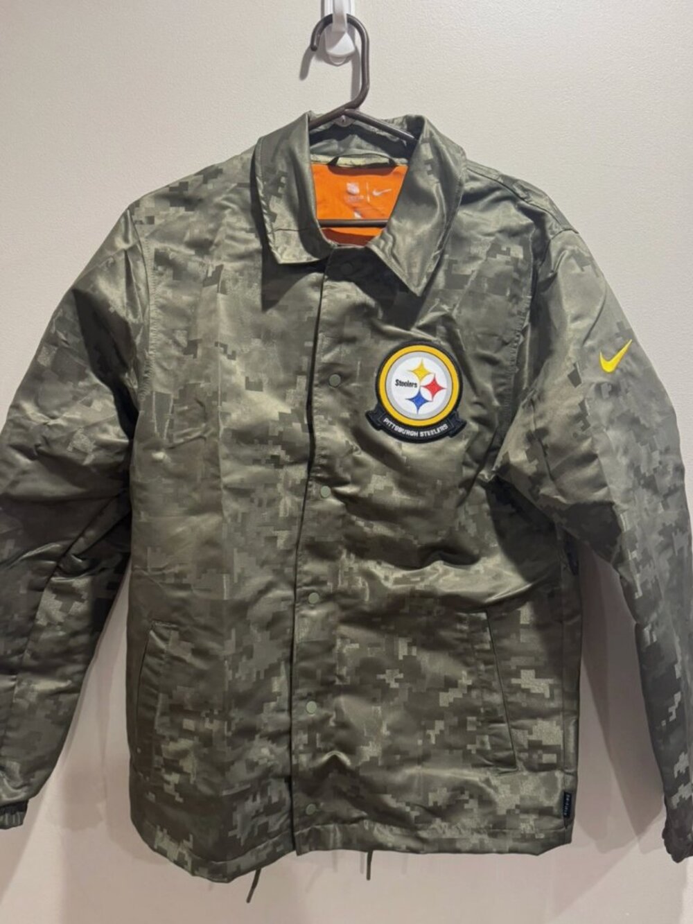 Nike NFL Pittsburgh Steelers On-Field Apparel Salute To Service Camo Jacket M